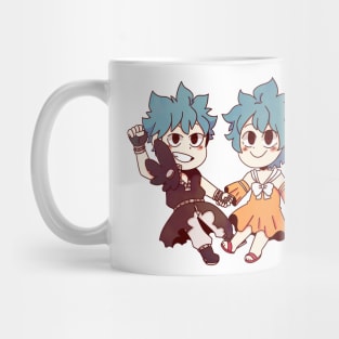 Yaje and Shutora in Gajeel's and Levy's clothes Mug